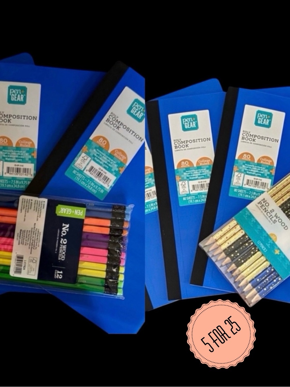 Student Stationery Mega Bundle – 6 Notebooks + 24 Pencils